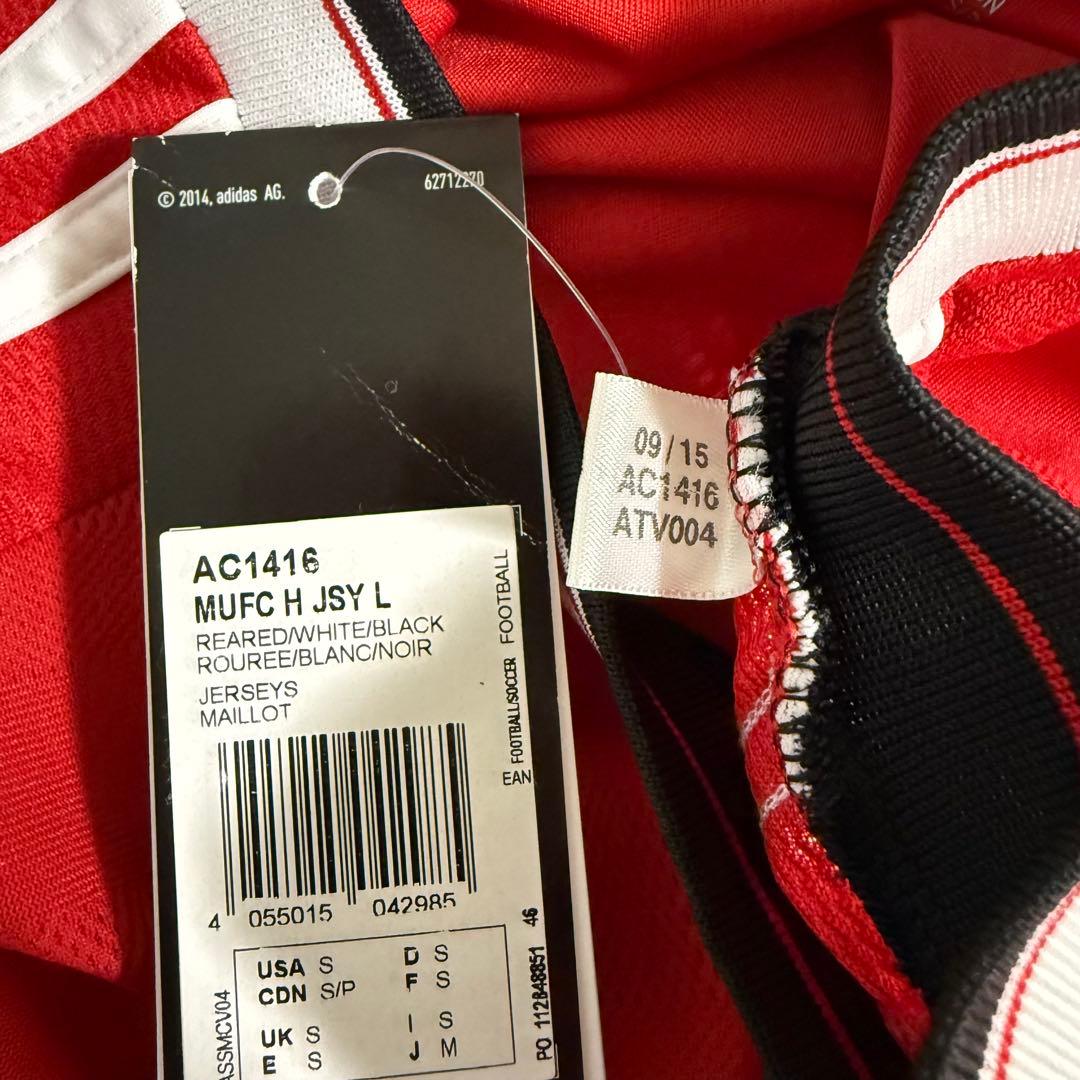 新品 マンチェスター・ユナイテッド 15/16 ホーム 長袖 ユニフォーム M