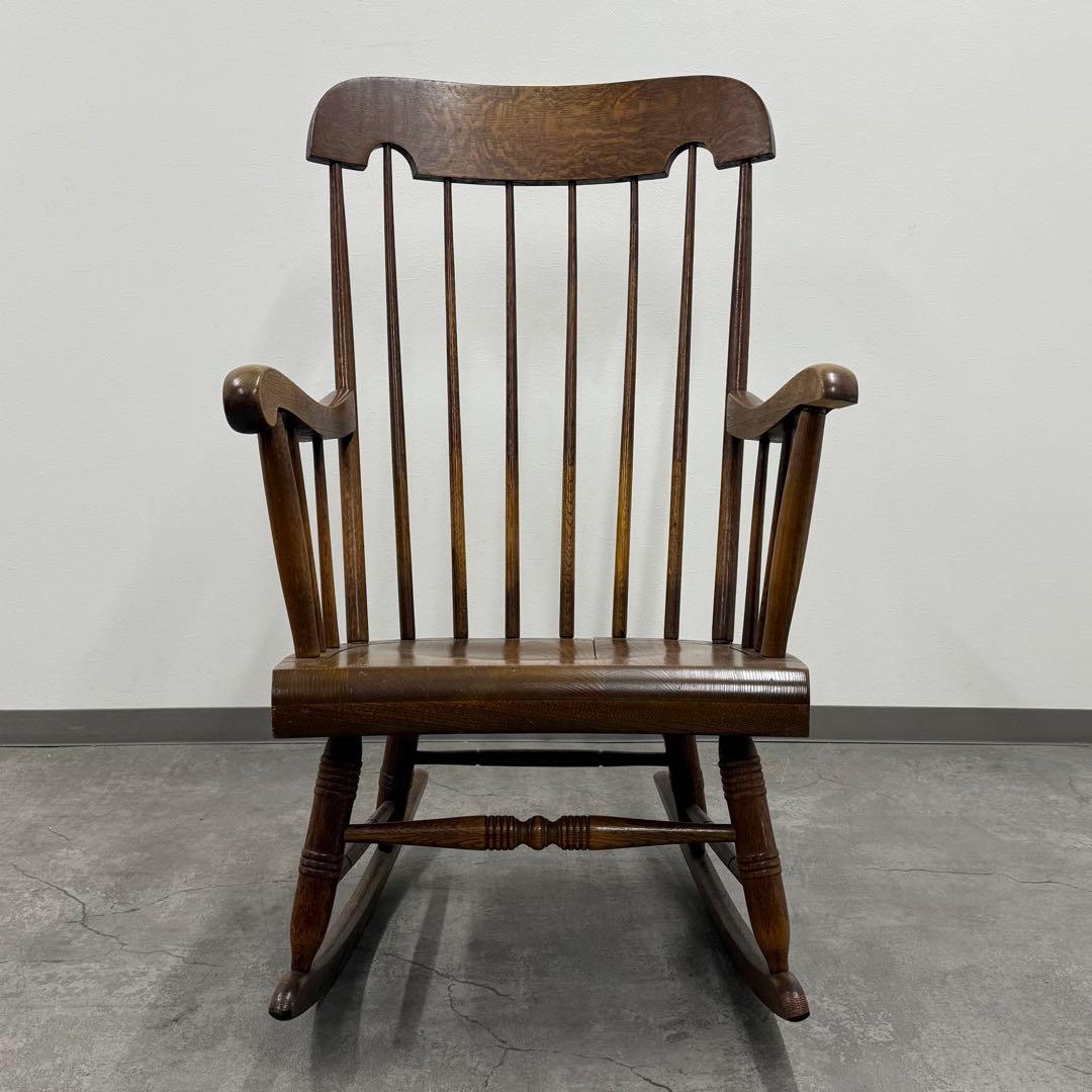 SNT1460 アンティーク 飛騨産業「穂高」ロッキングチェア ハイバック