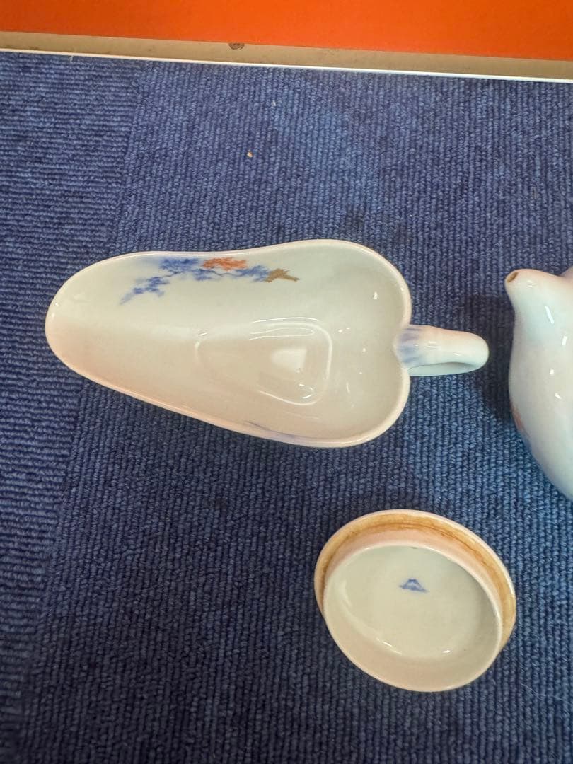 1682 深川製磁　オールド　桜文　急須1客　湯冷し1客　時代物