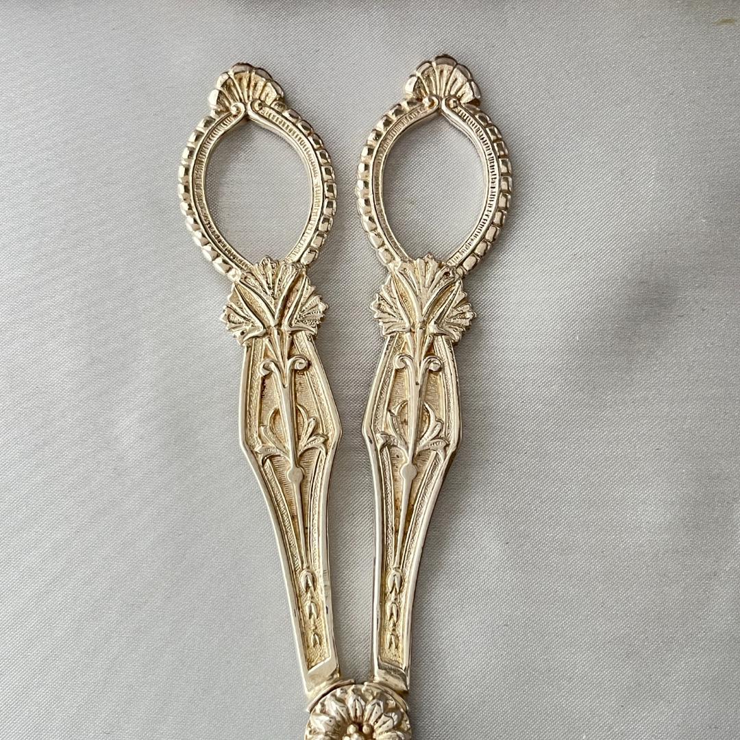 【英国】 グレープシザー / 葡萄鋏 アール・デコ【シルバープレート】