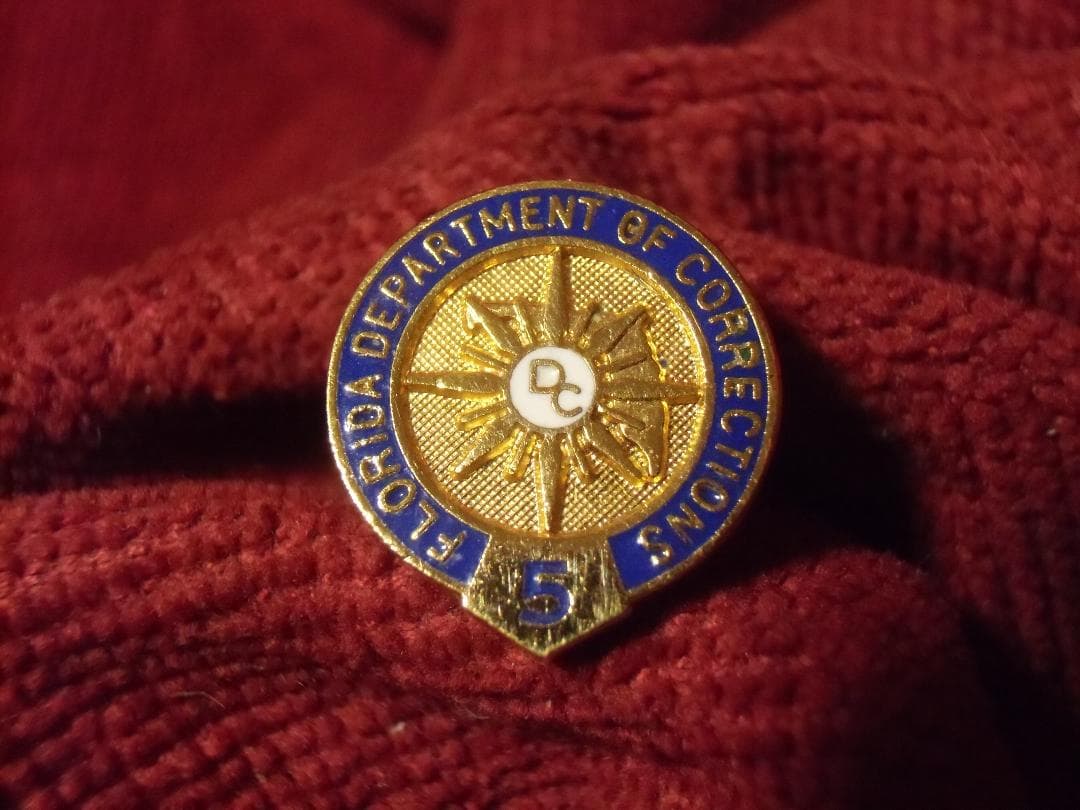 ★アメリカの勲章/徽章＊フロリダ州矯正局５年勤続章（実物）