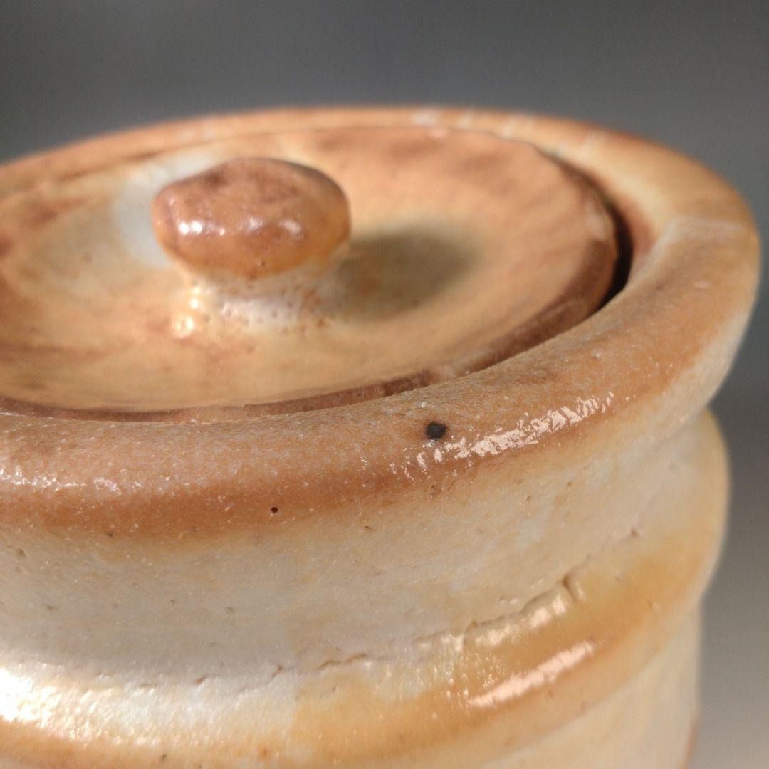 ア208 『菊泉窯　田中源也　作』『志野　水指　共箱』茶道具