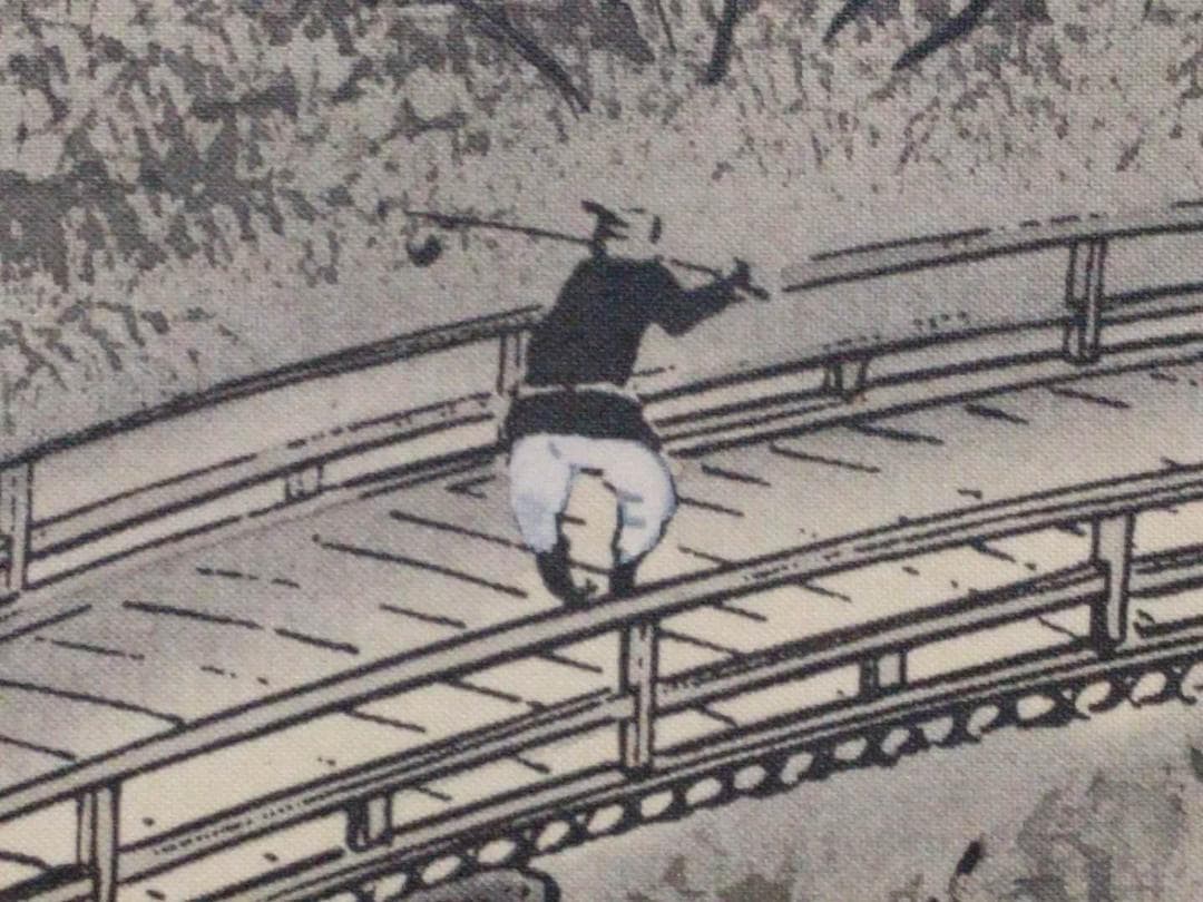 掛軸 秀峰『水墨山水図』日本画 絹本 肉筆 共箱付 良好品 掛け軸 k03031