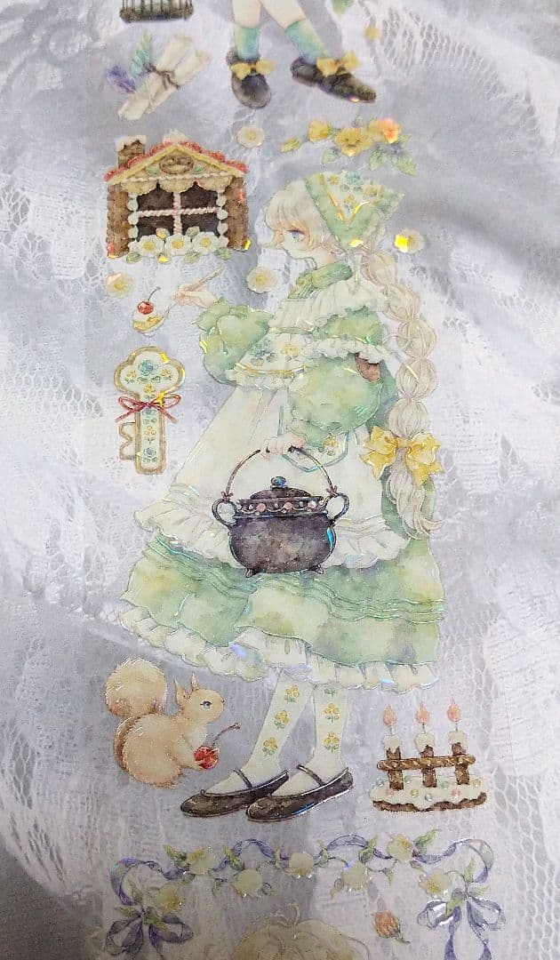 ✩のこり１✩J1093＃枕边语(贝壳光)shine切り売り海外人物マステ