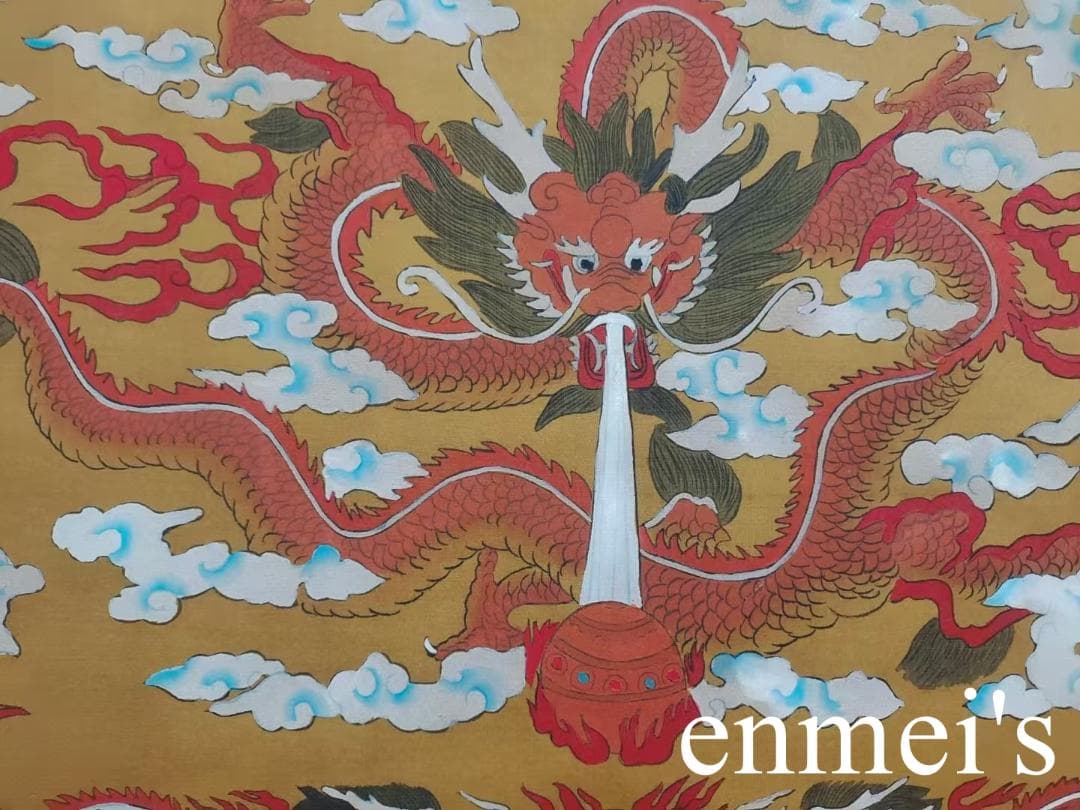 中国古美術・純手描き三尺中堂山水掛軸・水彩画・王原祁印款・書道品・絹本・一物一图