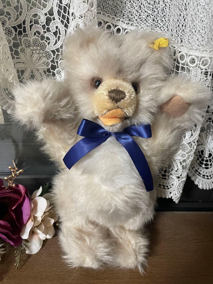 《くまお》ヴィンテージ　テディベア　シュタイフ　ゾッティ　ホワイト