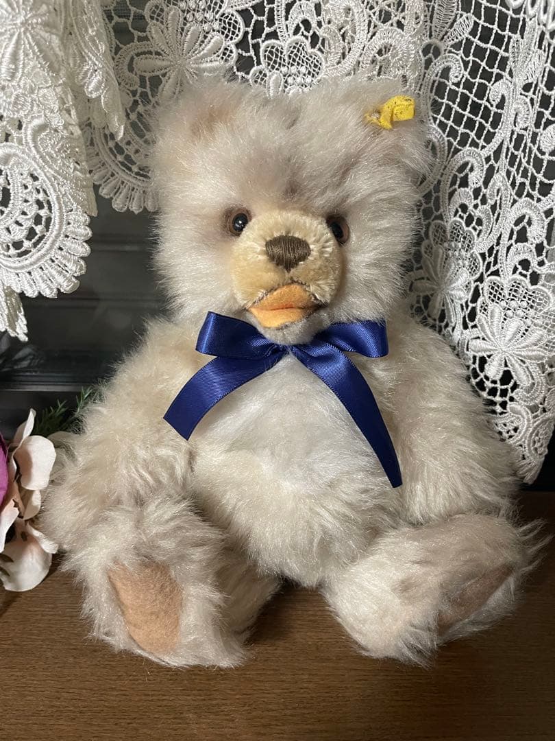 《くまお》ヴィンテージ　テディベア　シュタイフ　ゾッティ　ホワイト