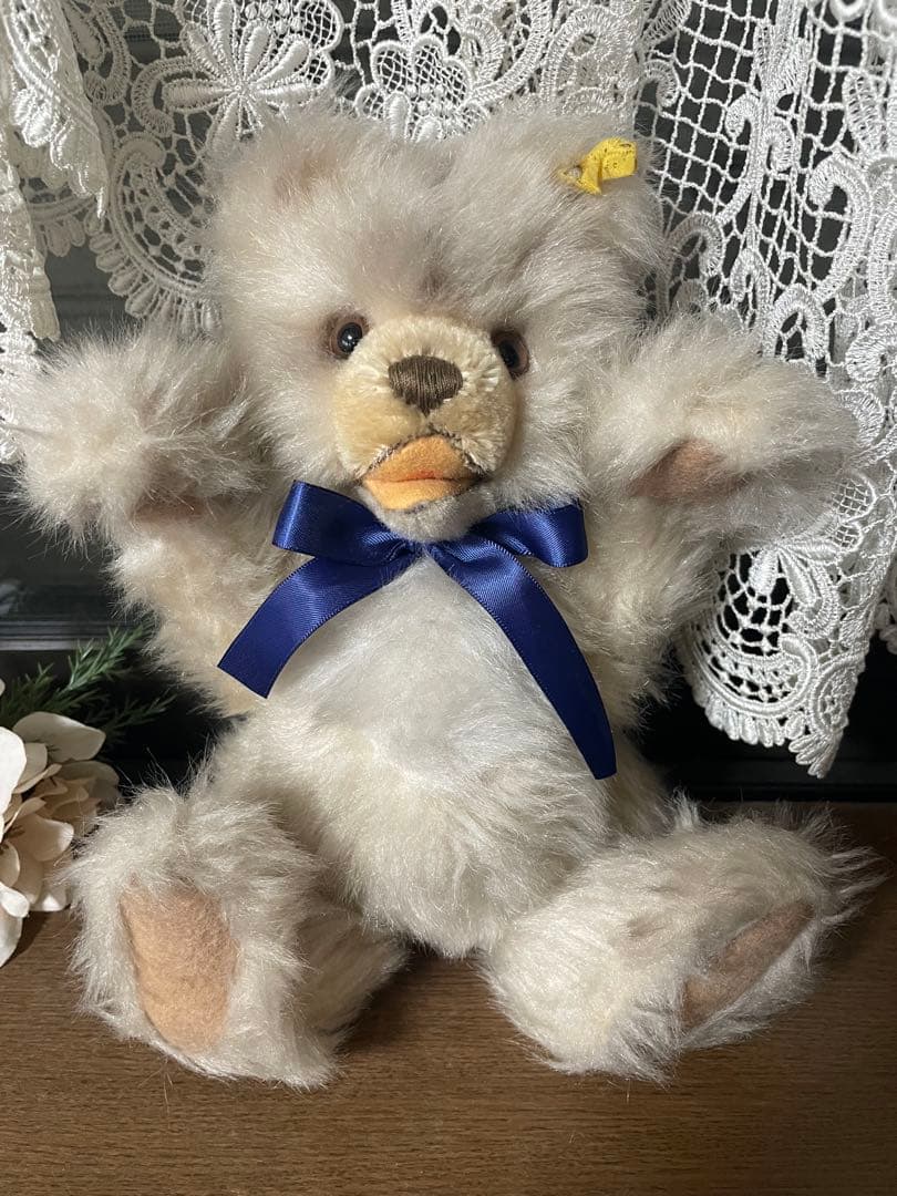 《くまお》ヴィンテージ　テディベア　シュタイフ　ゾッティ　ホワイト