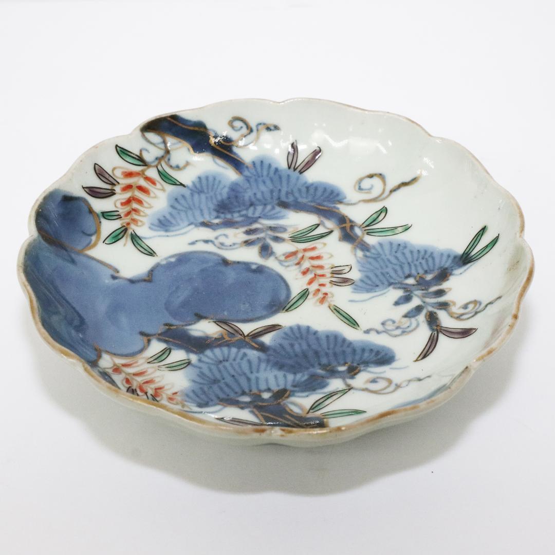 或化年製　小皿　17客　手塩皿 染付 古伊万里