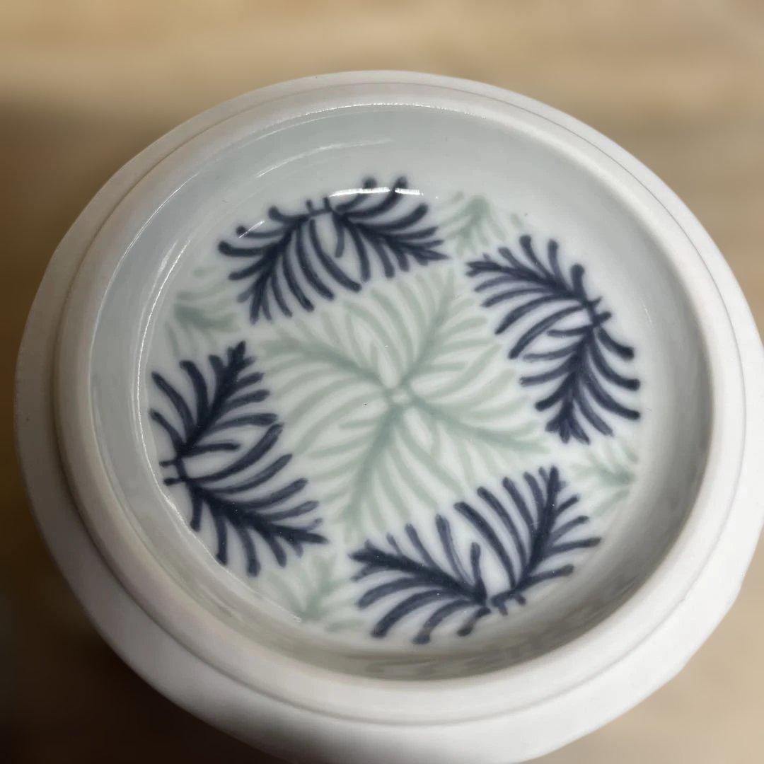 森洋　彩埏梅花文香合　共箱