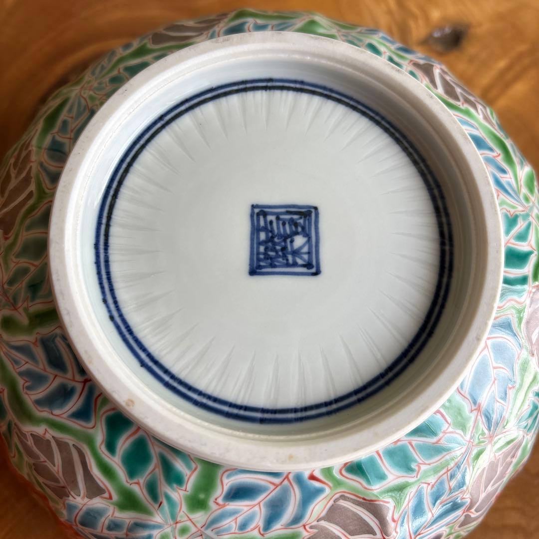 平安壹楽造 銀牡丹 山本昌弘造 清水焼 茶道具 共箱