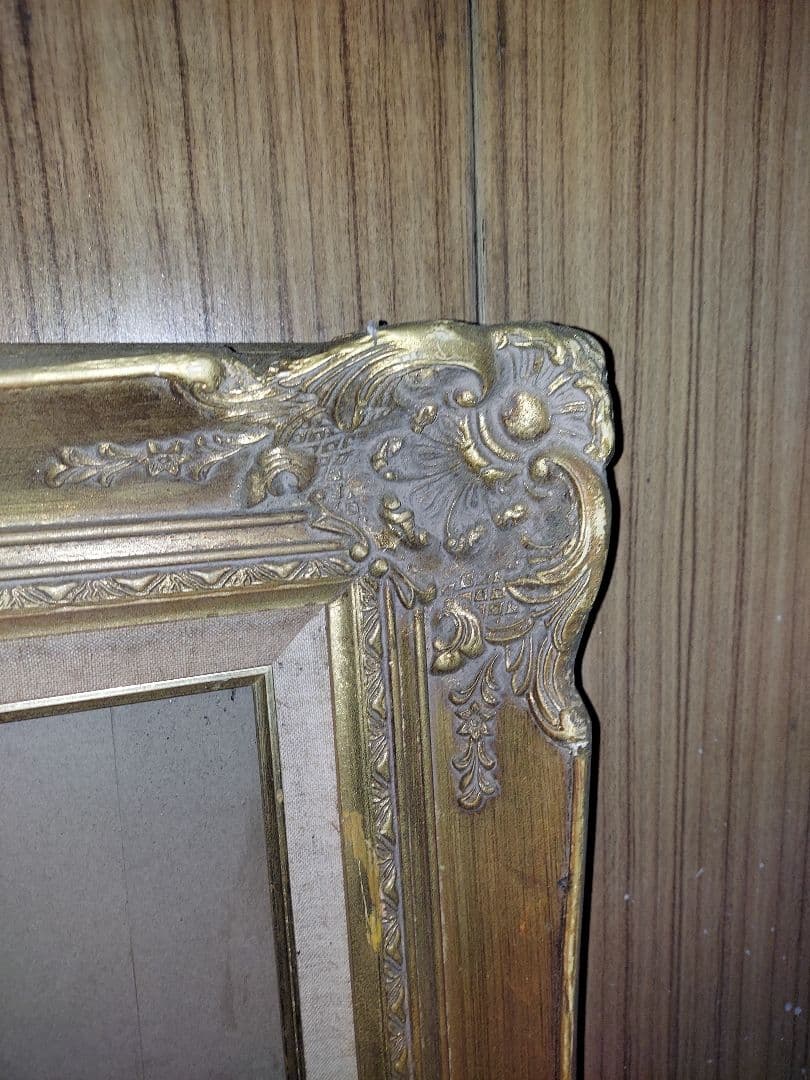 アンティーク額/大型/風合いあり