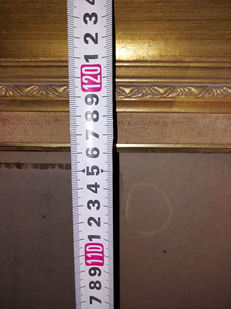 アンティーク額/大型/風合いあり