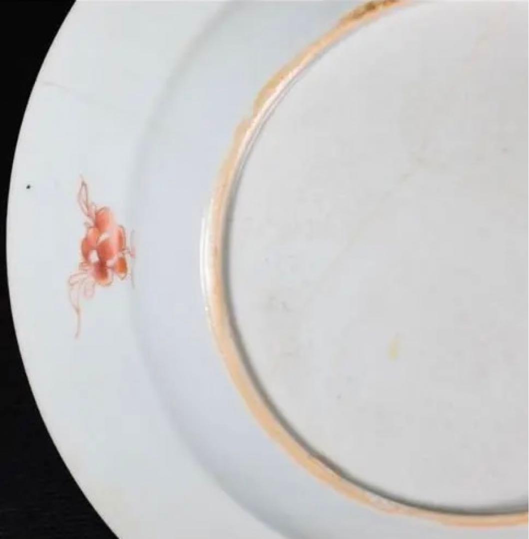 中国古美術品　清の雍正時代　粉彩花文皿　本物保証