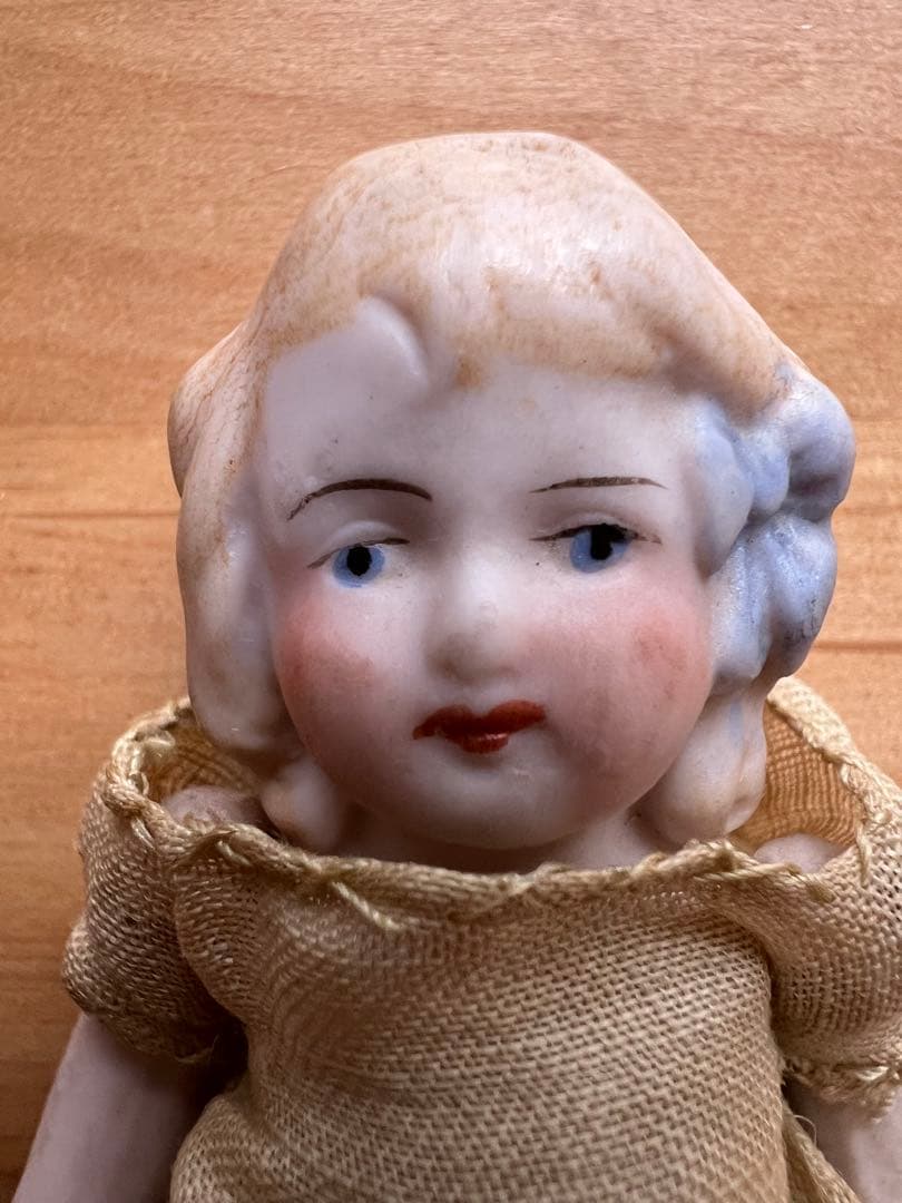【アンティーク】ドイツ製オールビスクドール 9cm 2体セット