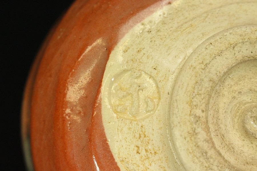 茶道具 赤楽茶碗 楽焼 φ12.7cm(LC660)