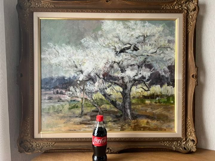 犀川愛子「春日」白日展内閣総理大臣賞受賞者の風景画　油絵