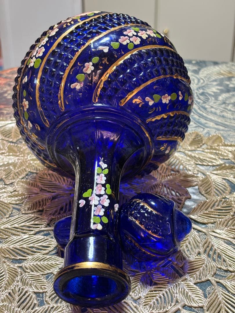 工芸品 BLUE ORIGINAL PERSIAN GLASS HAND MADE