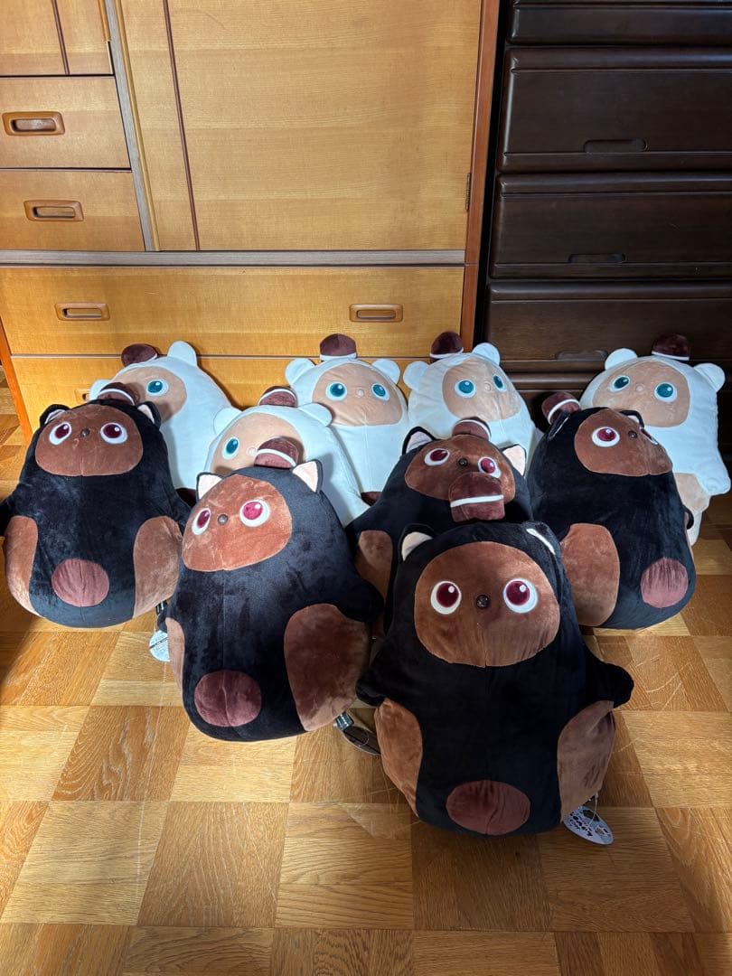 ふわころ　LOVOT ぬいぐるみ BIG 3 ホワイト　ブラック　セット　計10