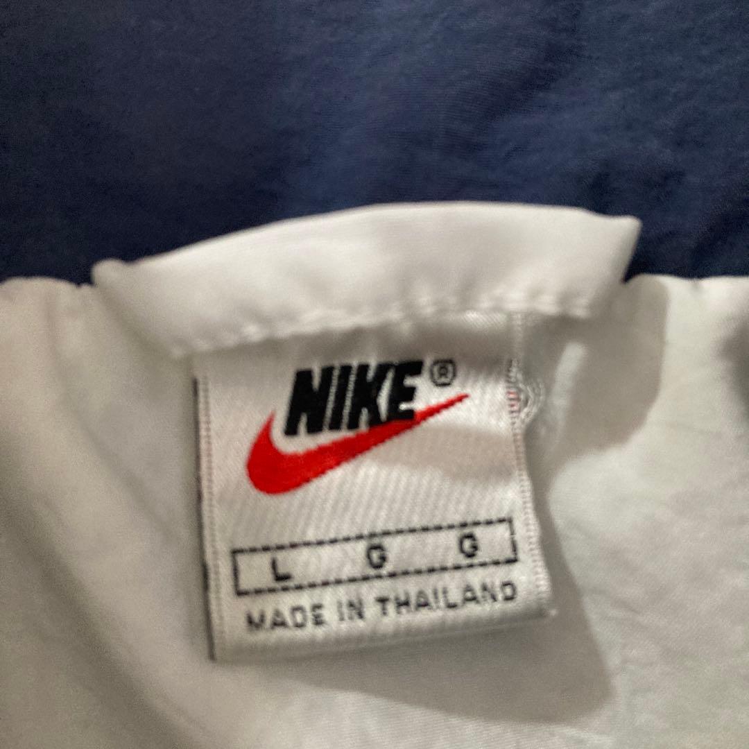 激レア90s 銀ダクNIKEテニスロゴナイロンジャケット ウィンドブレカーL