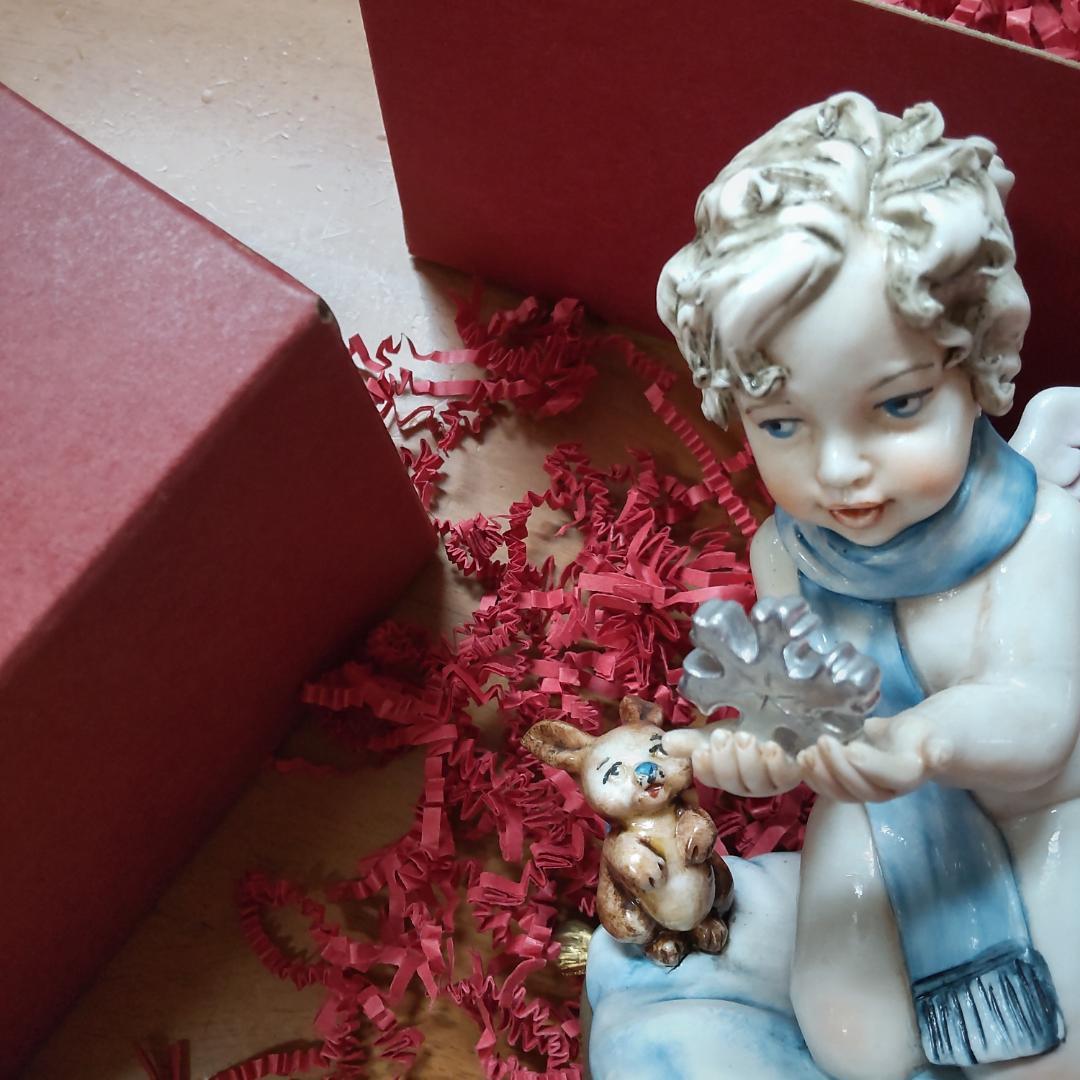 イタリア　エンゼル　飾りもの　置き物　冬