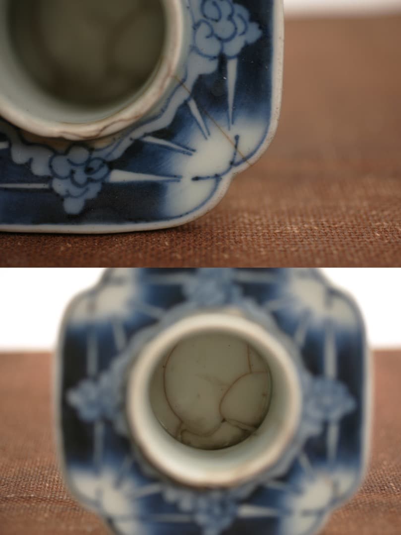 【即購入可】古伊万里／九谷焼／春画／盃台と酒盃・杯／５セット／酒器／ぐい呑／骨董