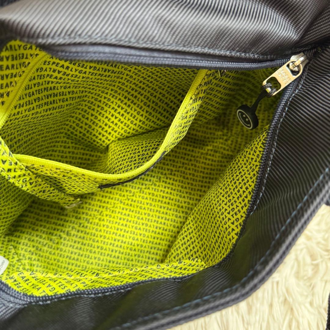 【美品】パーリーゲイツ カートバッグ トートバッグ 刺繍ロゴ ネイビー ゴルフ