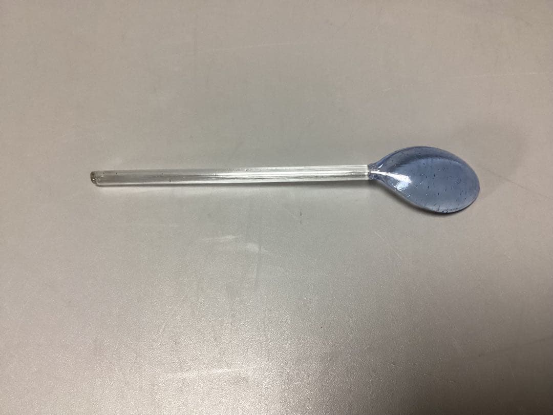 縁赤　水玉模様　なつめ形　氷コップ　ガラススプーン付き