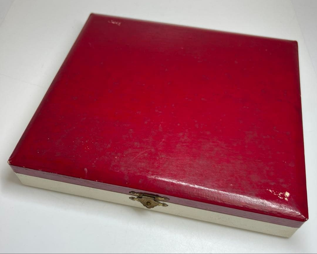 尚美堂　極上品銀製細工花文箸置　ケース付35g/7.5㎝　東Y7-1030☆1F