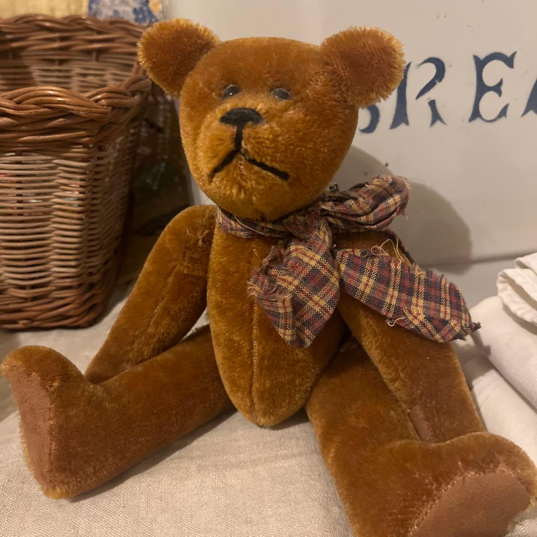 ブラウン テディベア ベルベット素材