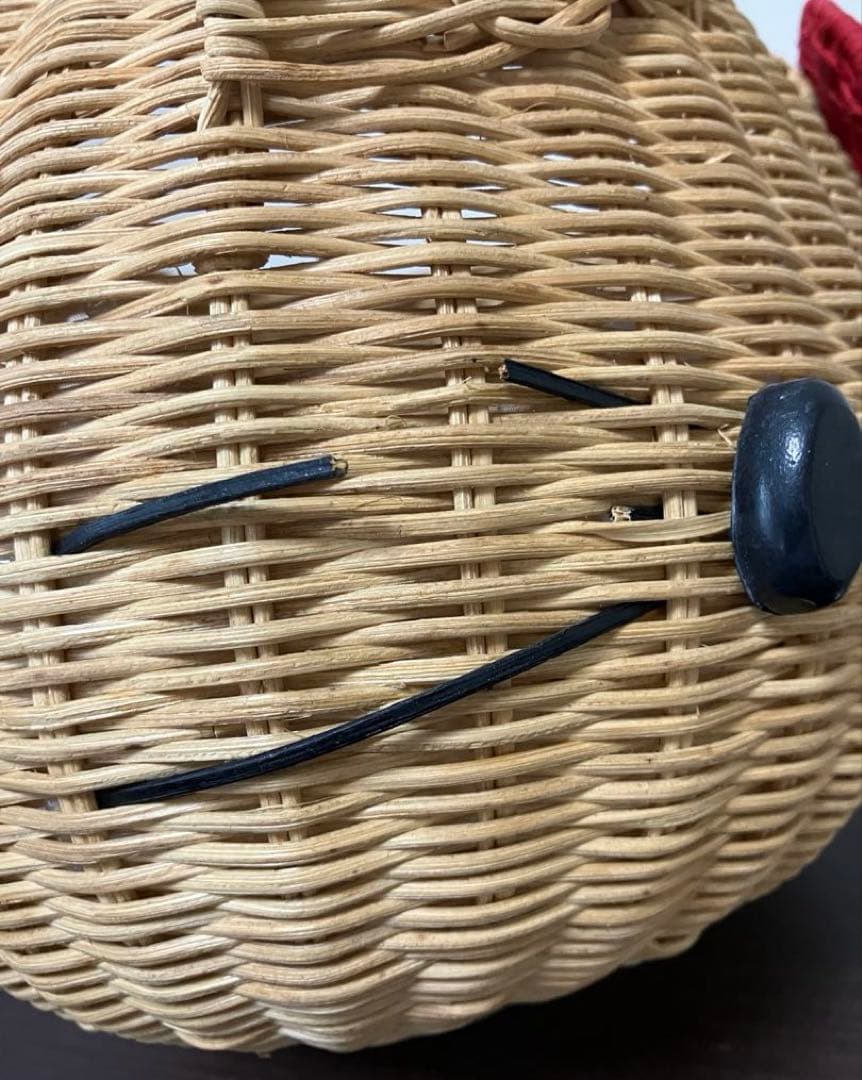 キティ　かご小物入れ　キティ籠　昭和レトロ　キティレア　キティちゃんレトロ