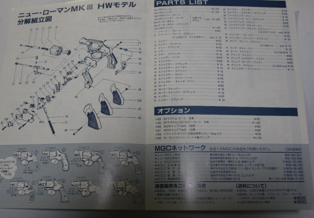 超希少MGC製ＨＷ樹脂モデルガン コルトローマンＭＫ－Ⅲ　 ＳＰＧ合法品　未発火