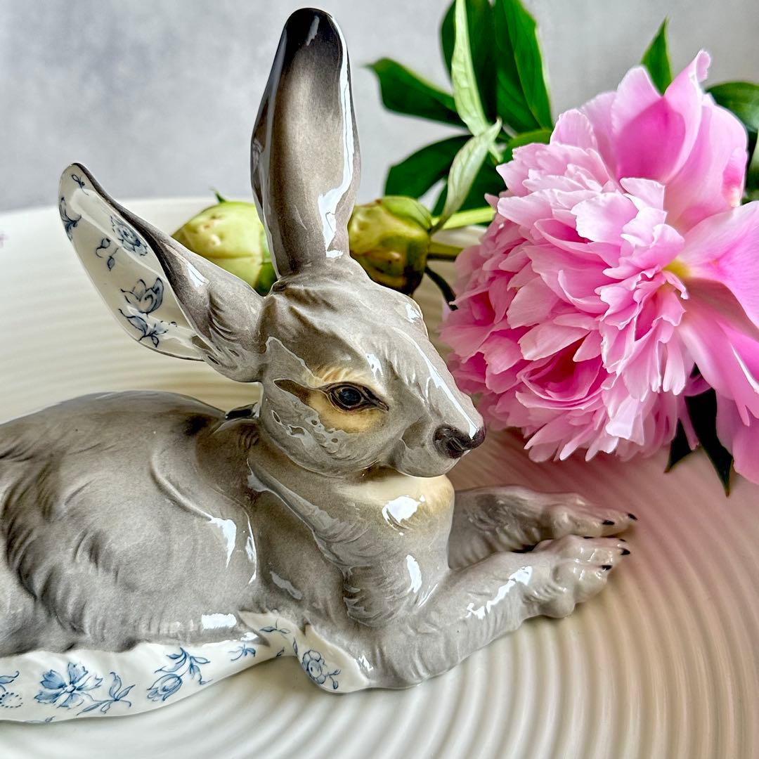【希少品】最高級 ニンフェンブルク ◆ドイツ製 野うさぎ 大皿 イースター