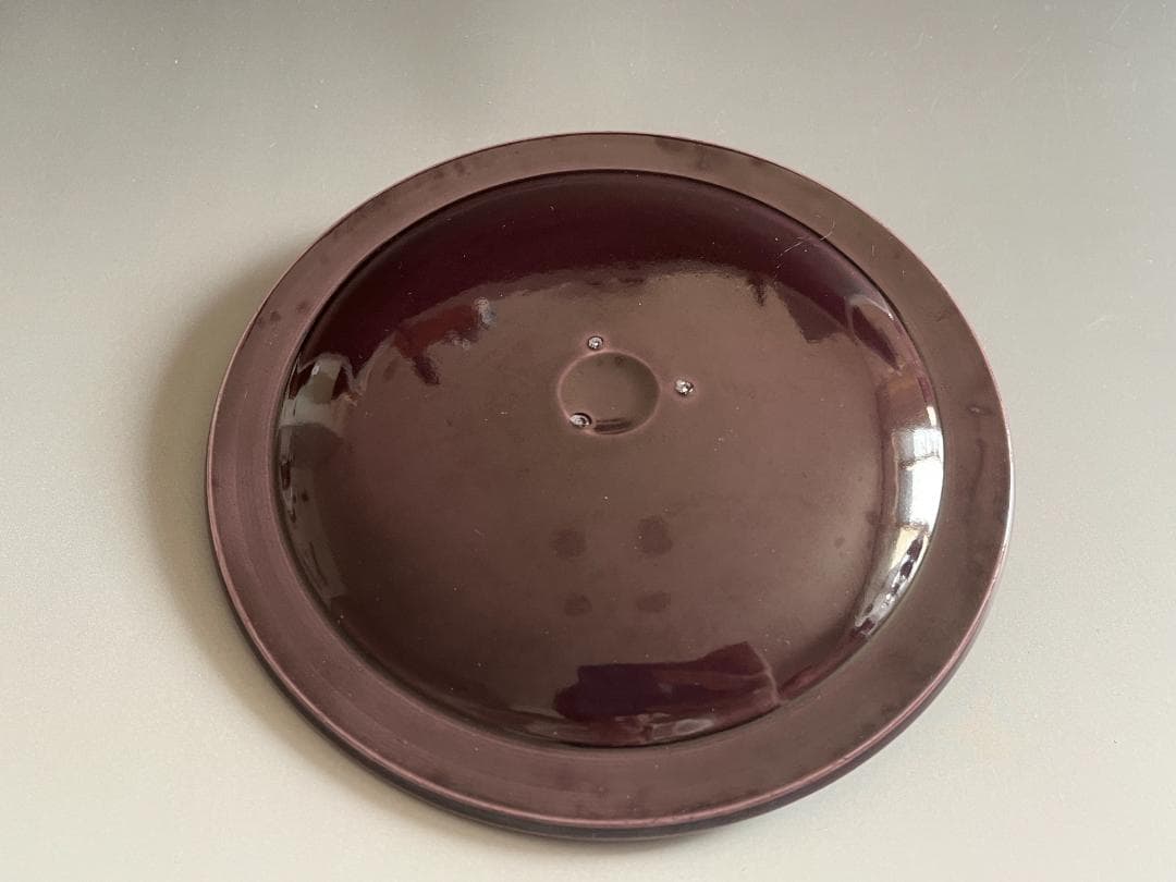 勝美永泉造　紫交趾　青海波　水指　茶道具