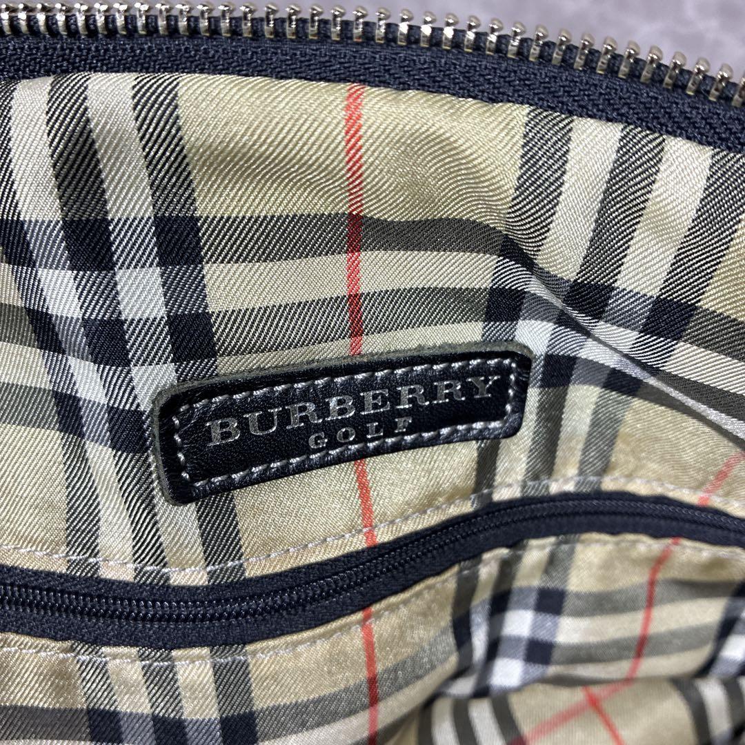 Burberry golf バーバリー ボストンバッグ ノバチェック 黒ブラック