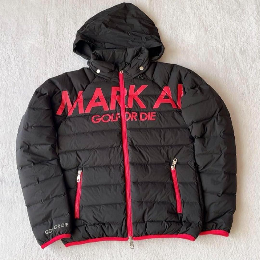 極美品　マークアンドロナ ダウンジャケット ブラック　ピンク　黒　ビッグロゴ