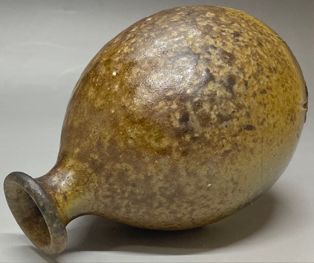 人間国宝　藤原啓　備前徳利　四方桟共箱　栞 　e18