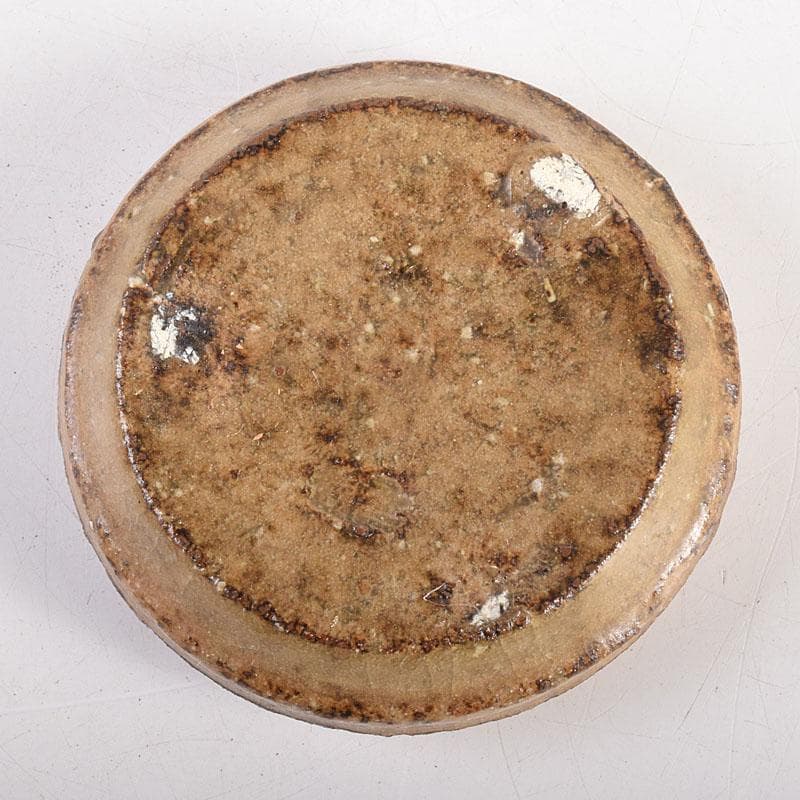 茶道具　木村盛伸作　灰釉　香合　共布共箱　V　8318