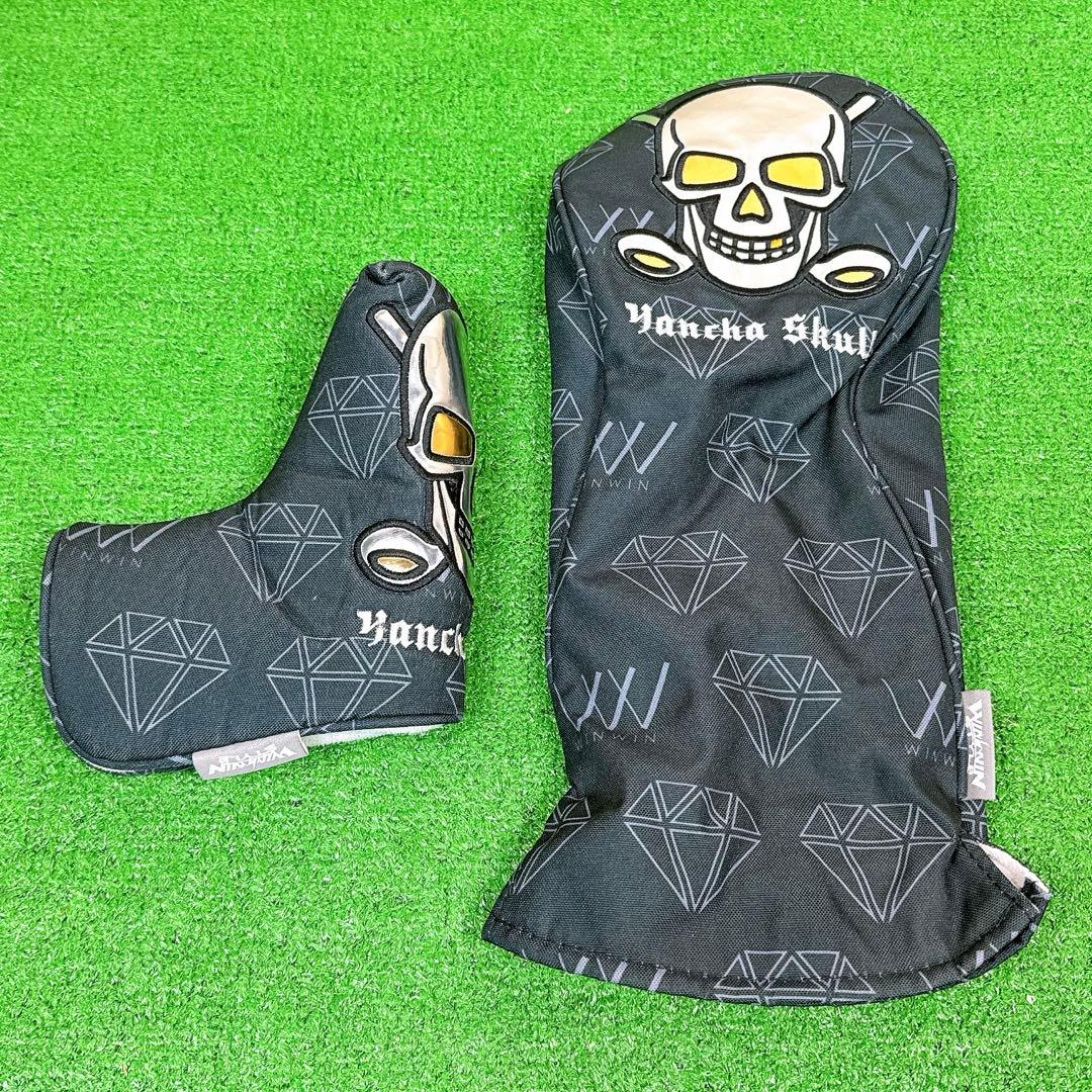 WINWIN STYLE スパンコール スタンド式 キャディバッグ スカル