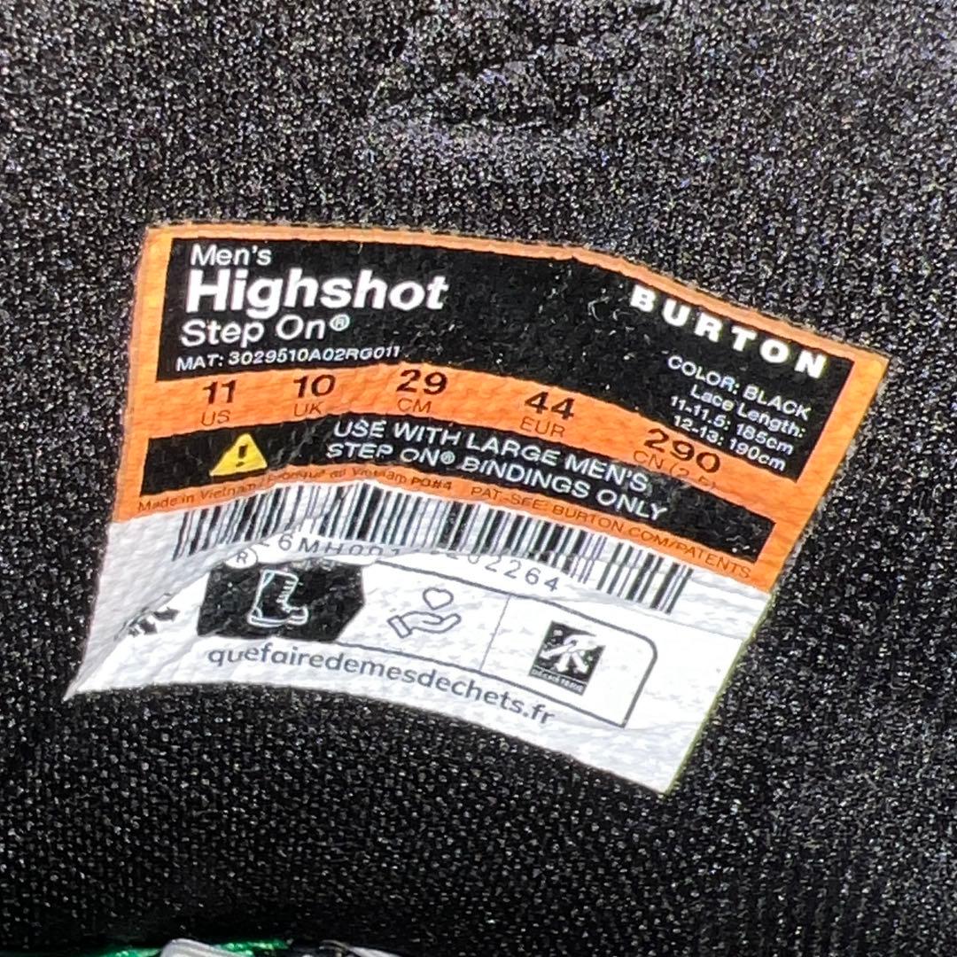 ２回使用 29cm BURTON STEP ON High shot BOA