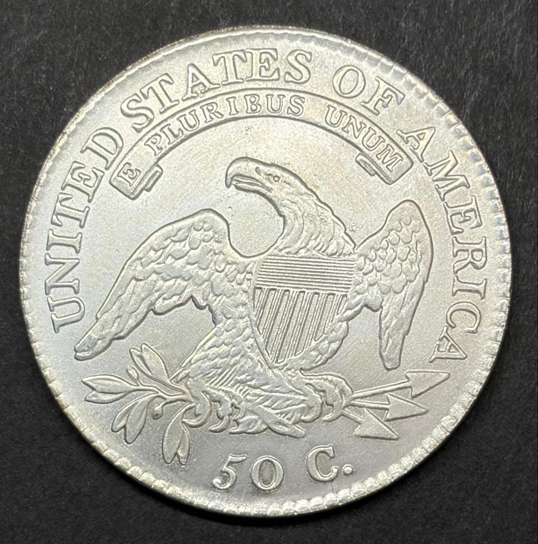 1817年 米国 50セント銀貨 キャップドバスト 音色最高 古銭
