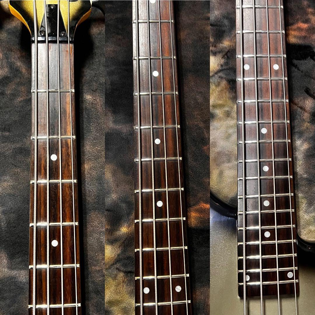 フォトジェニック エレキベース サンバースト ブラック グレー 管AG