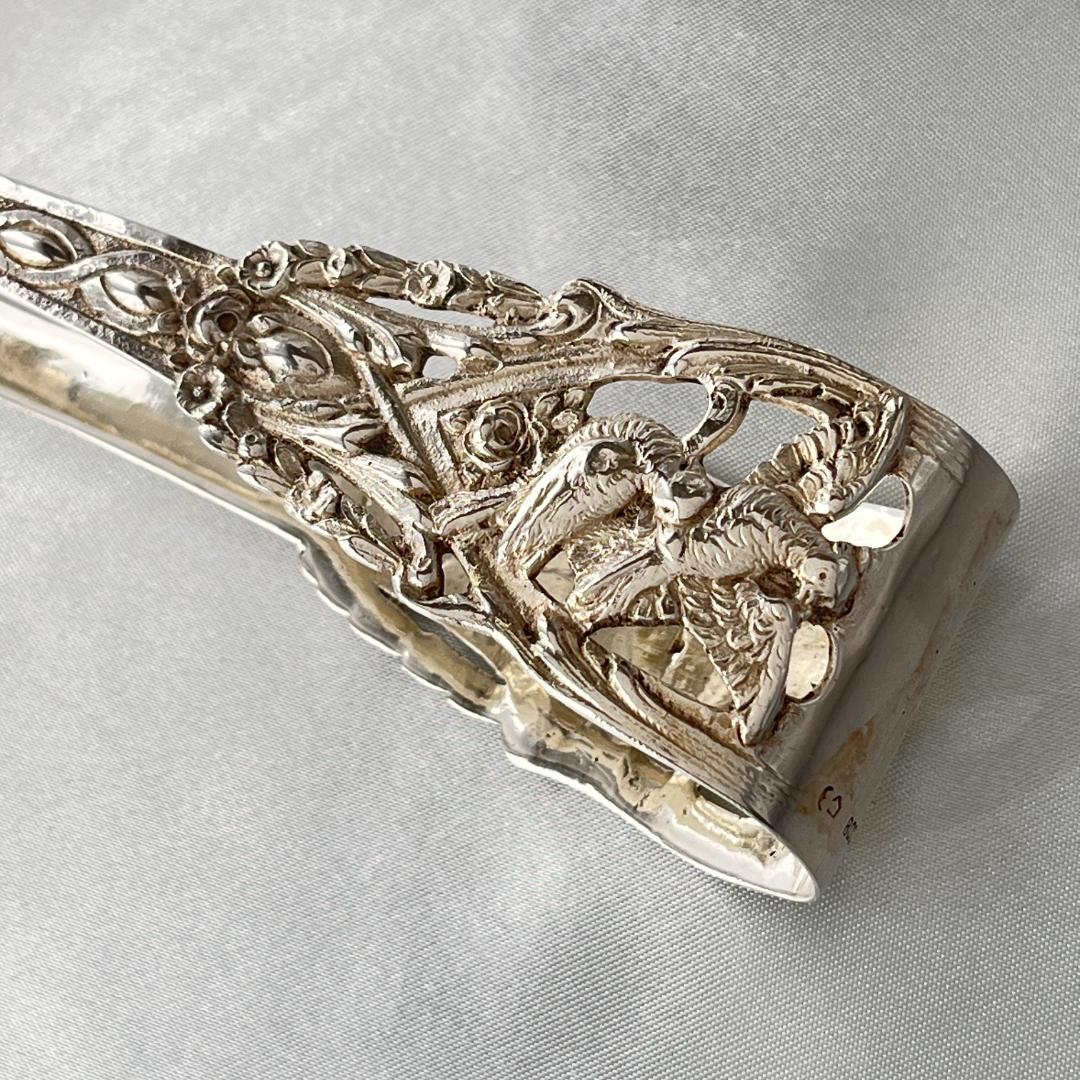 【ドイツ】 天使のペストリートング【純銀】鳥と花々 17.5cm 豪奢！