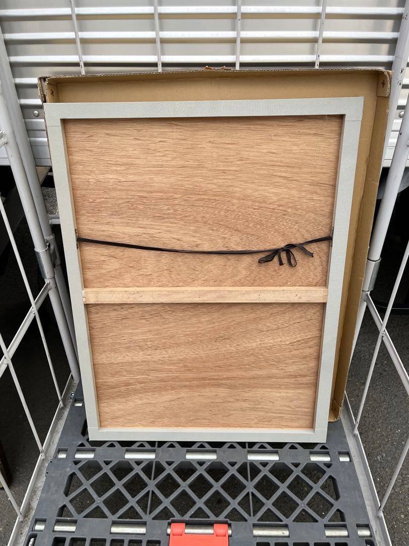 水彩画 鳥の絵 額縁　額　銘有　現状品