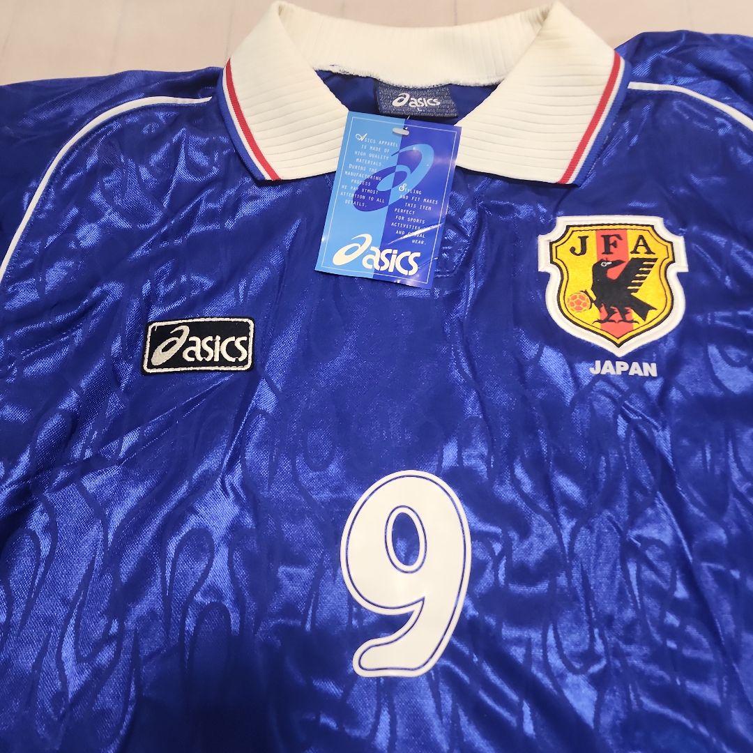 P*y様 98W杯 日本代表 炎 長袖ユニフォーム 中山雅史 ゴン中山 9 新品