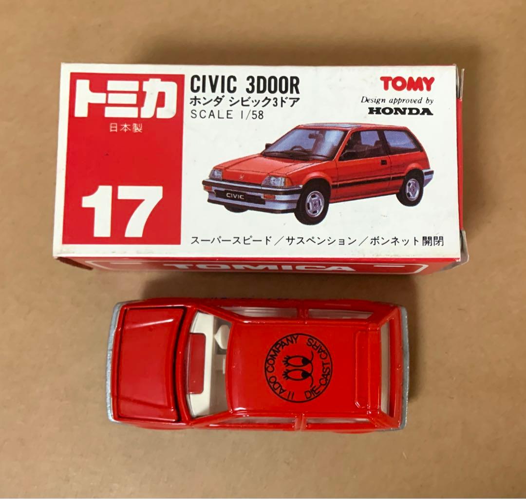 赤箱　トミカ17　アイアイアド　ホンダ シビック3ドア　日本製　ワンダーランド