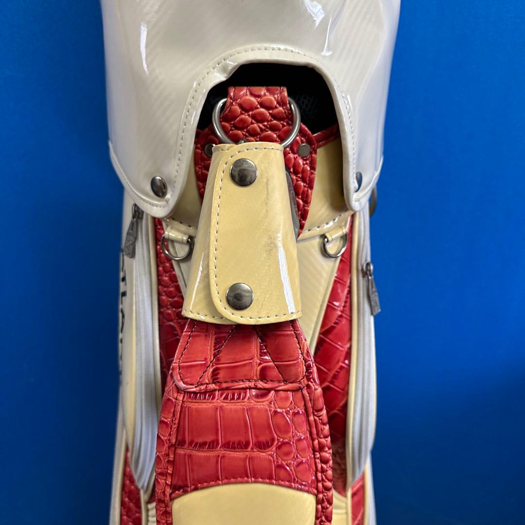 激レア モデル プロ PGATOUR 赤クロコ キャディバッグ 3点式