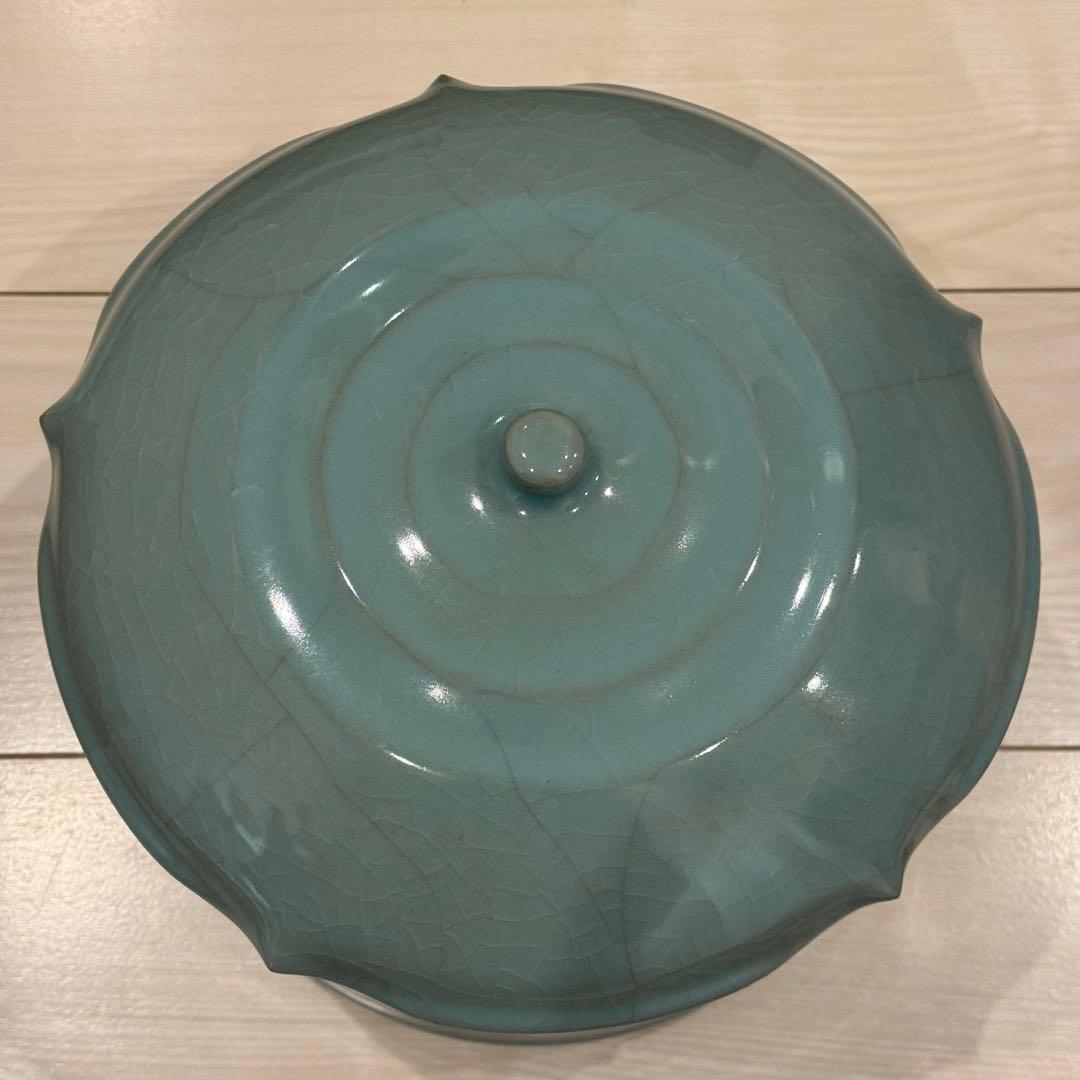 青磁 飾り壺小野卓