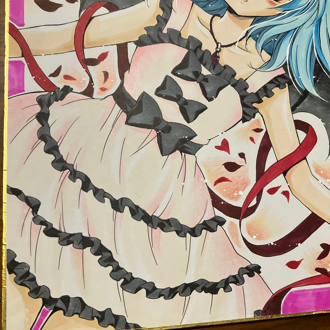 新品未使用　直筆　手描きオリジナルイラスト 色紙　レミリア　スカーレット