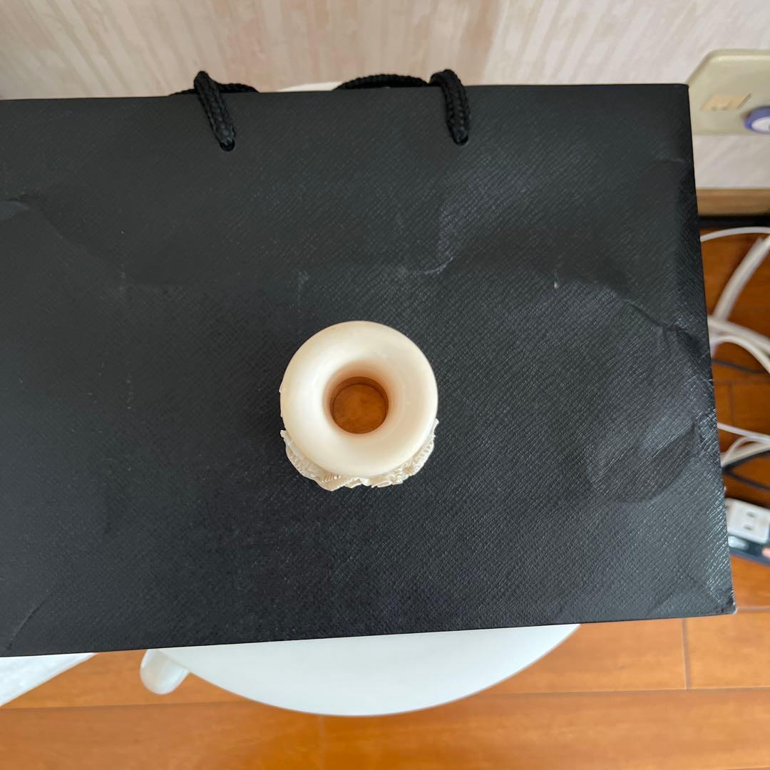 中国骨董　多層球象牙調のドラゴン彫刻花瓶